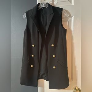 Express Black vest with gold buttons- XS/TP